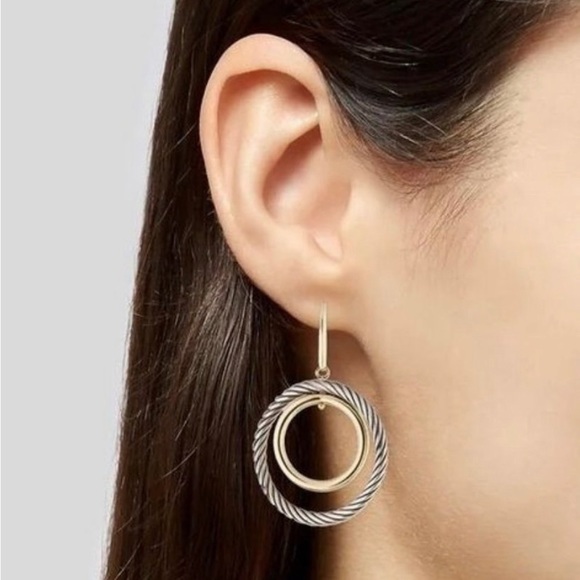 COPY - David Yurman Mobile Circle Two Tone Earring - Picture 4 of 4